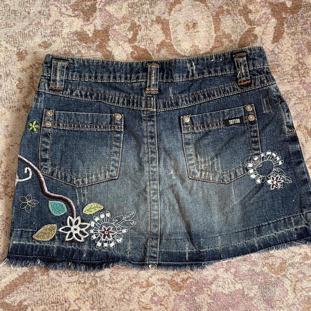 Jean mini skirt Gorgeous Y2k low rise Jean mini... - Depop