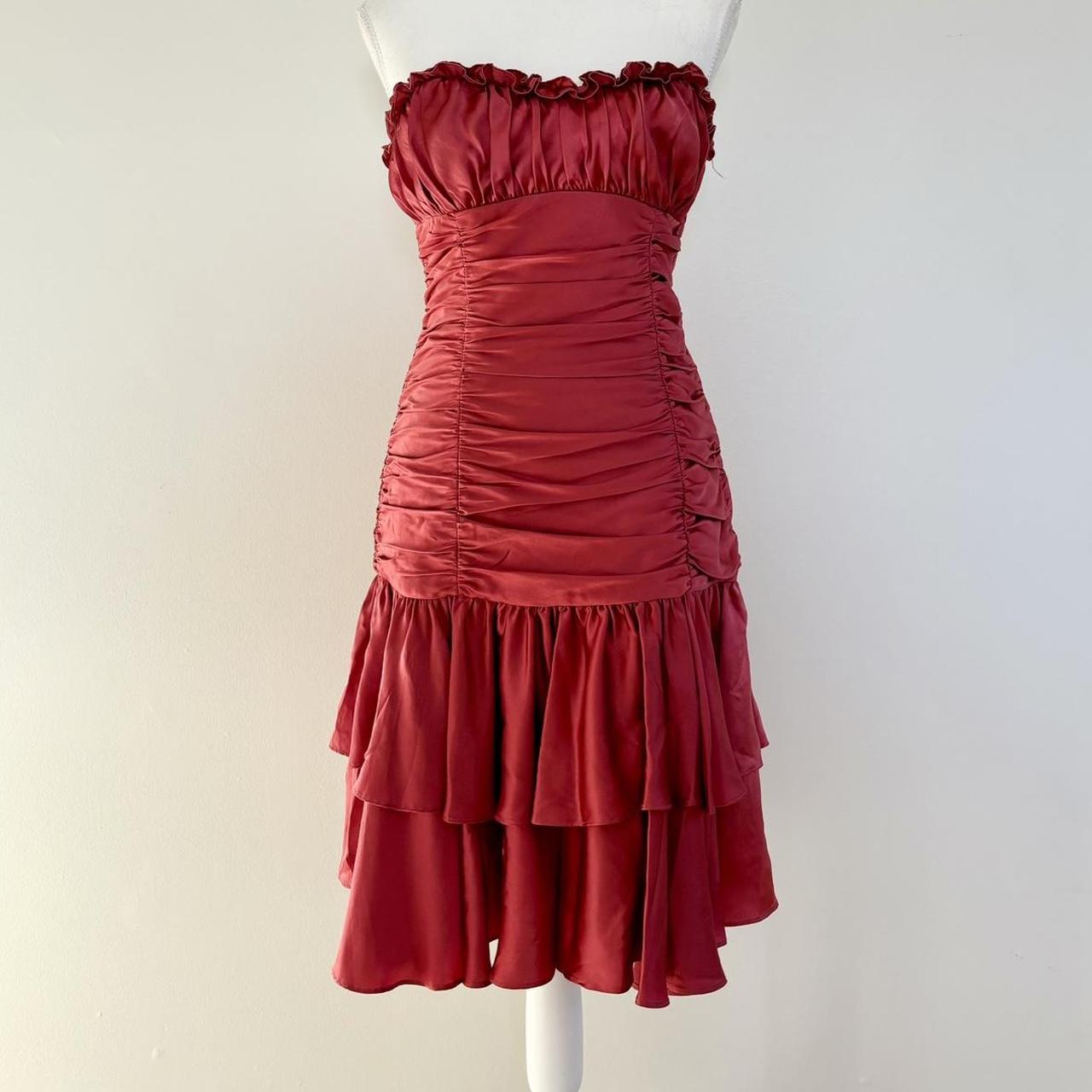 Strapless dress Vintage drop waist vintage Betsey... - Depop