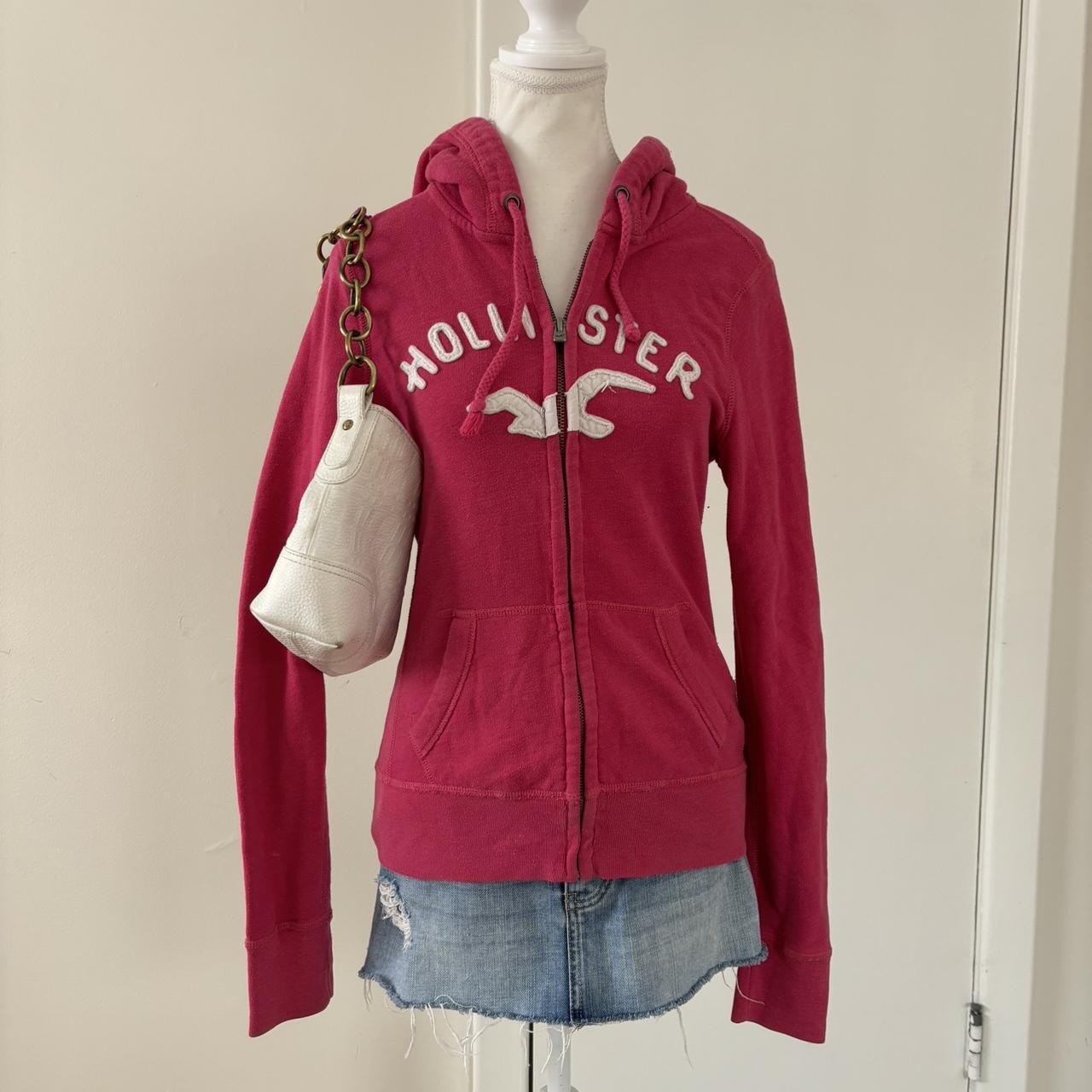 Hollister zip up, Vintage pink Hollister zip up