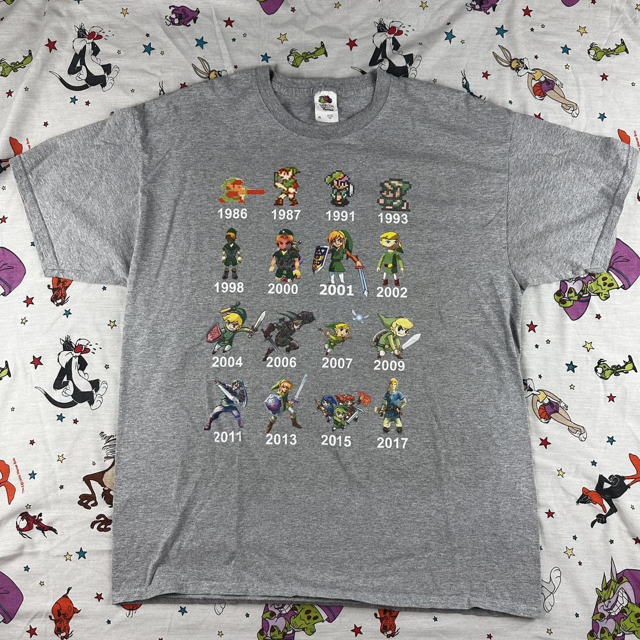 Nintendo Legend of Zelda Link Evolution T-Shirt... - Depop