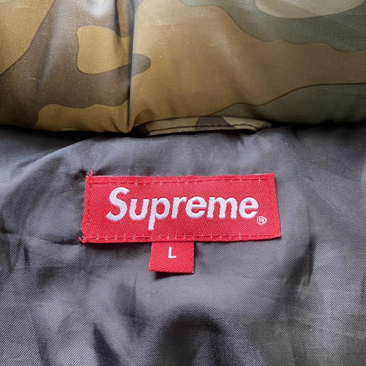 Supreme Camouflage puffer jacket. Perfect... - Depop