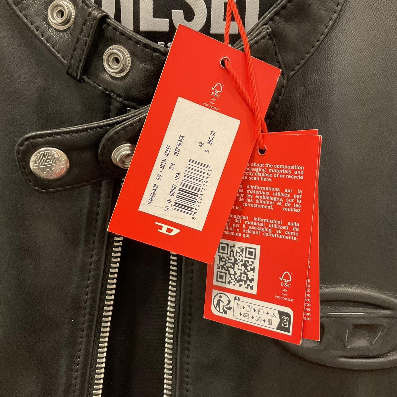 Diesel Red Tag Men's Black Jacket | Depop