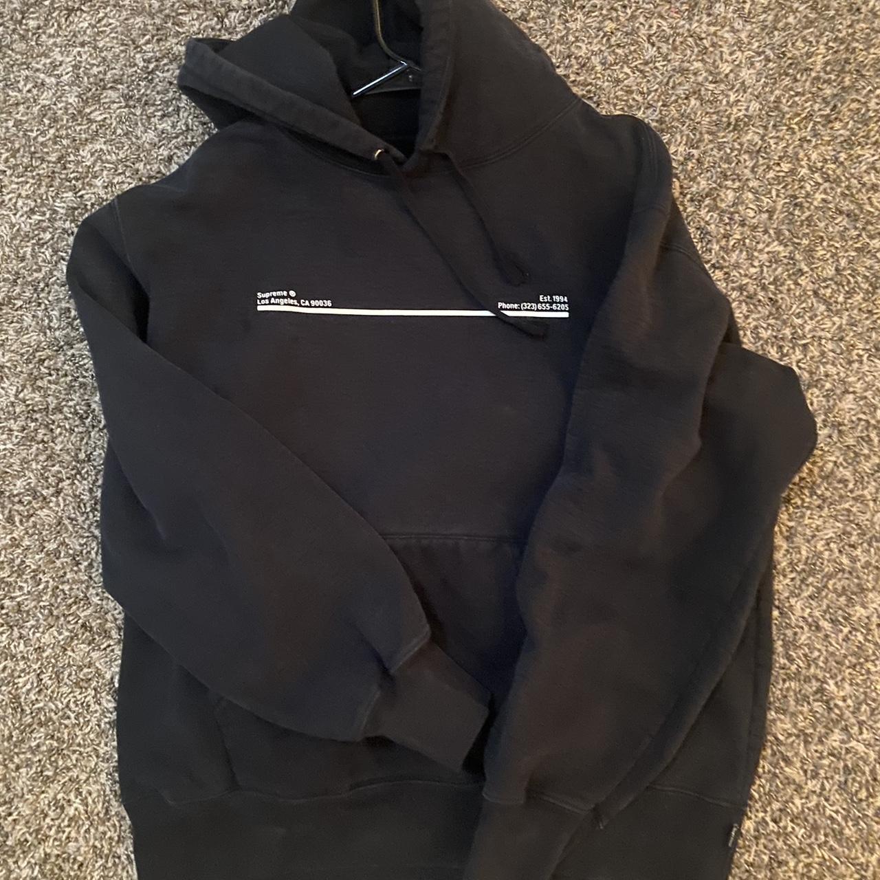 Black Supreme hoodie , thick heavy weight size M... - Depop