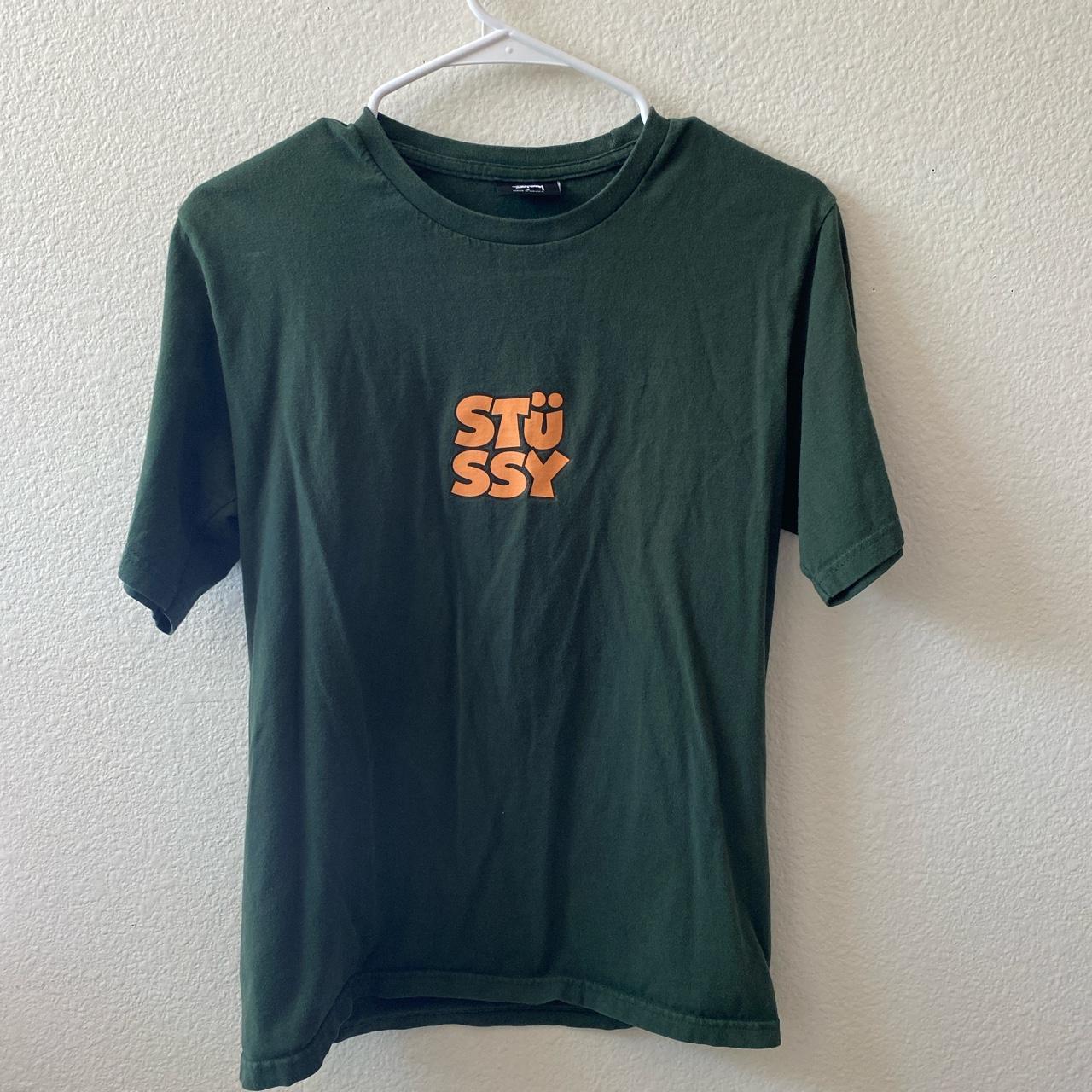 small green stüssy shirt :) in great condition... - Depop