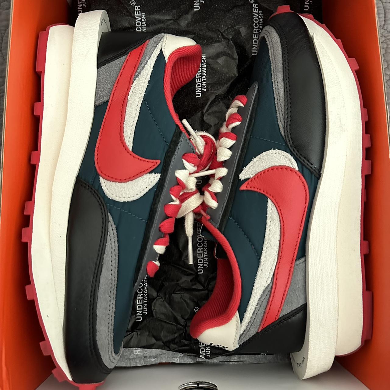 sacai waffle blue red