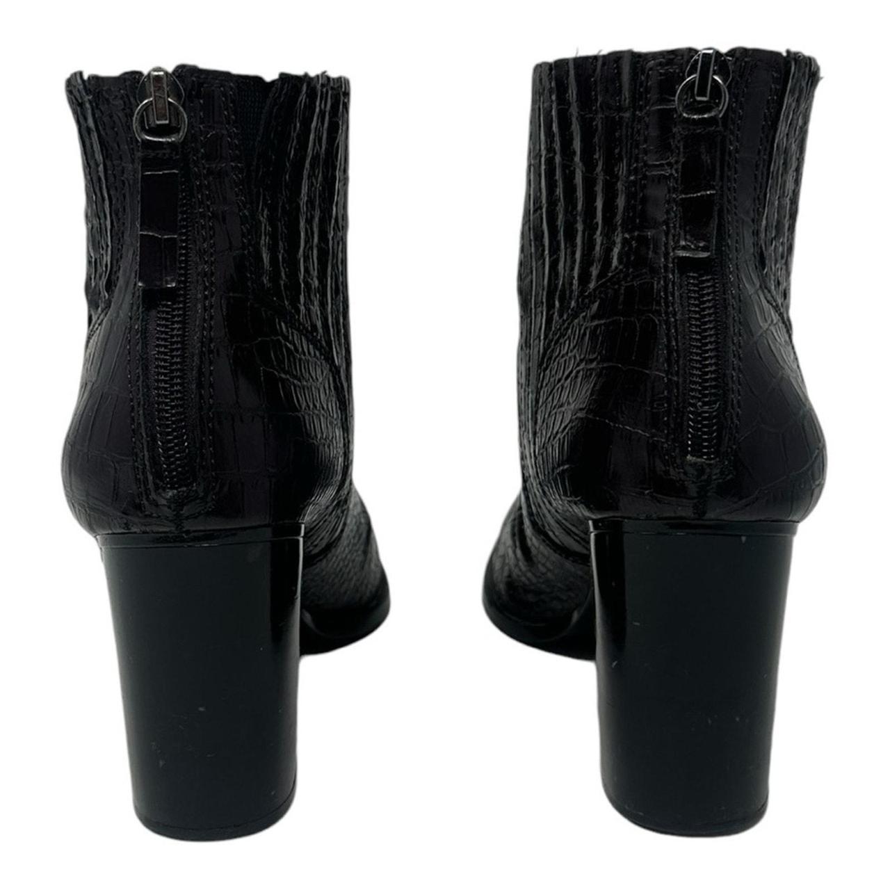 Leather Boots Bottines Croco Zara ZARA Woman Mock Croc Print