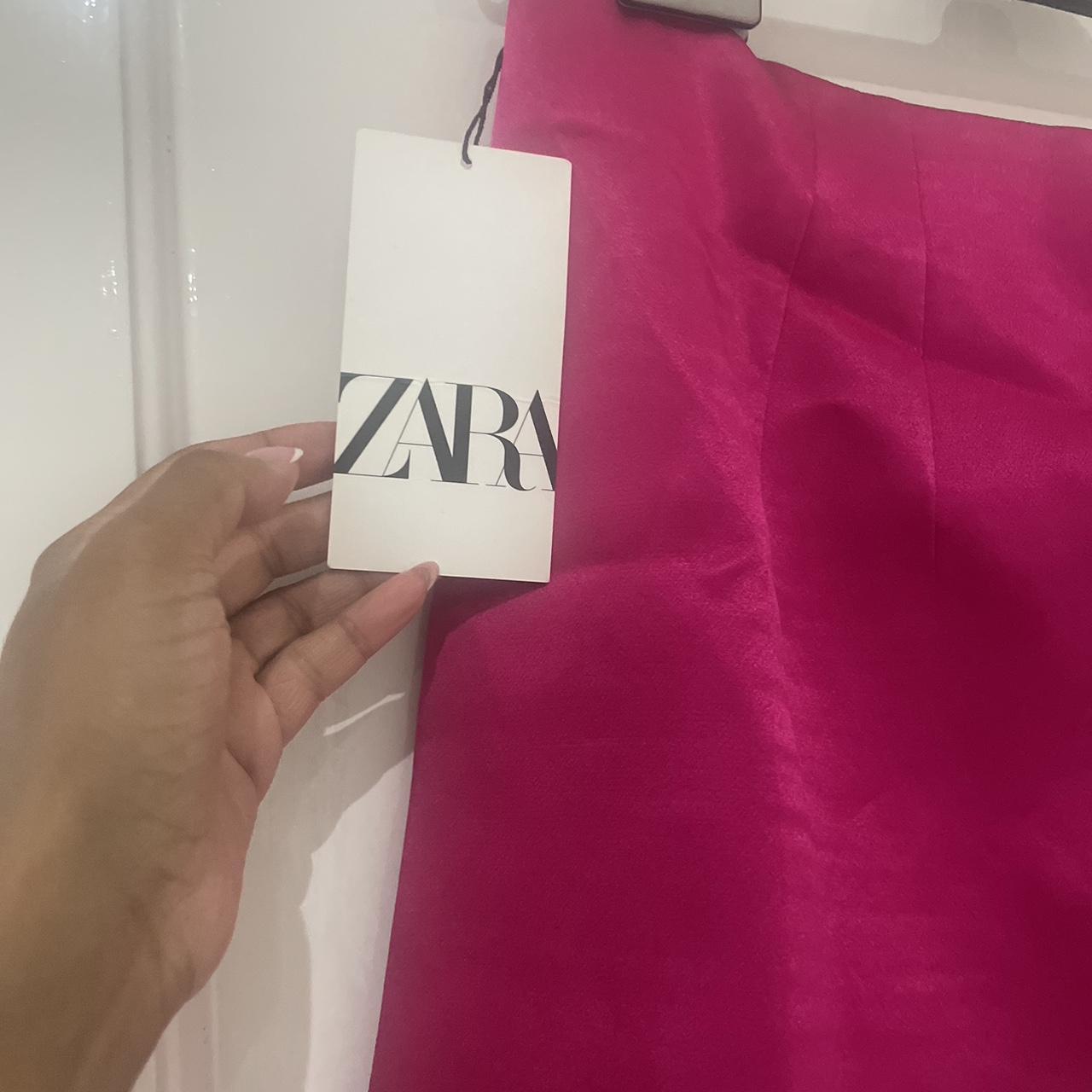 Zara pink satin skirt Mini Brand new with tags... Depop