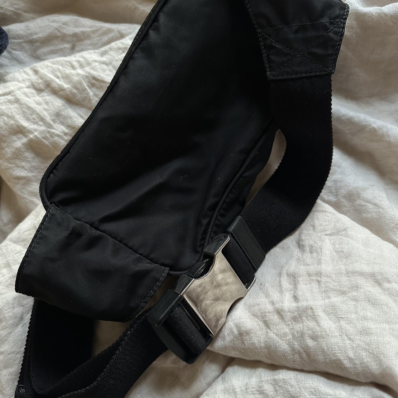 Prada Nylon Saffiano Belt Bag Black In good worn... - Depop