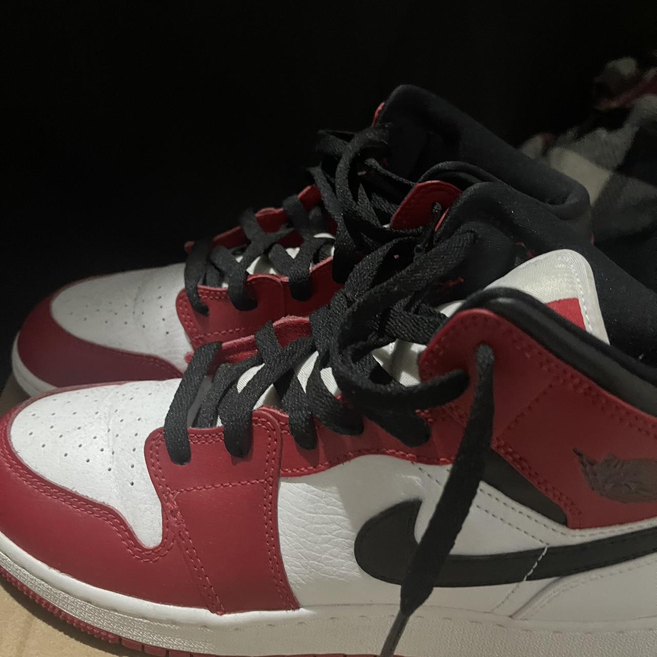 red and white jordan 1, 6.5Y gs, they’re really easy... Depop
