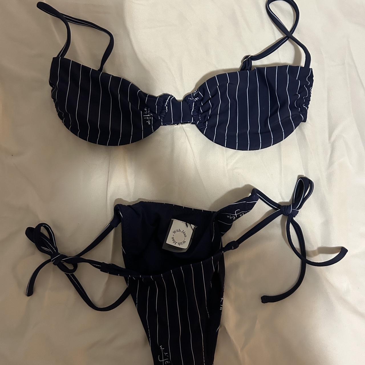 Blue&white Louis Vuitton bathing suit - Depop