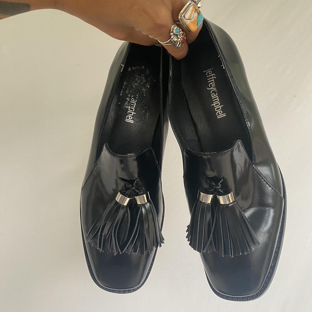 Jeffrey Campbell Women's Black Loafers Depop