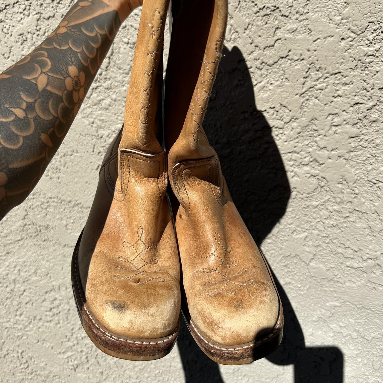 western tan boots