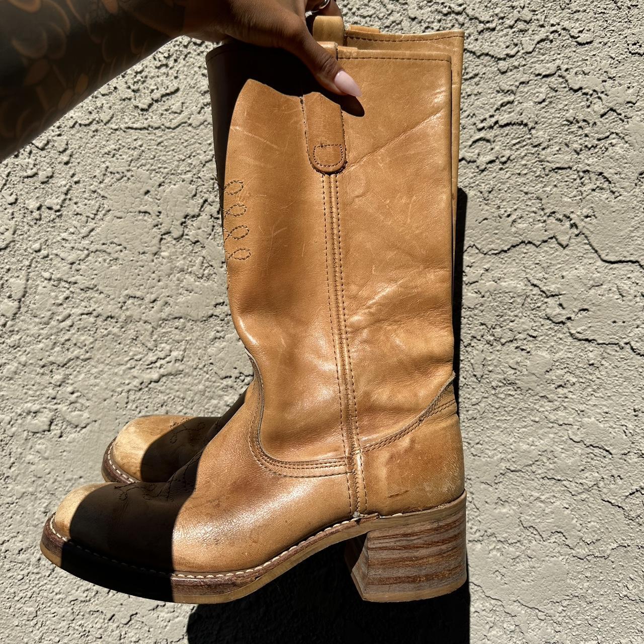 western tan boots