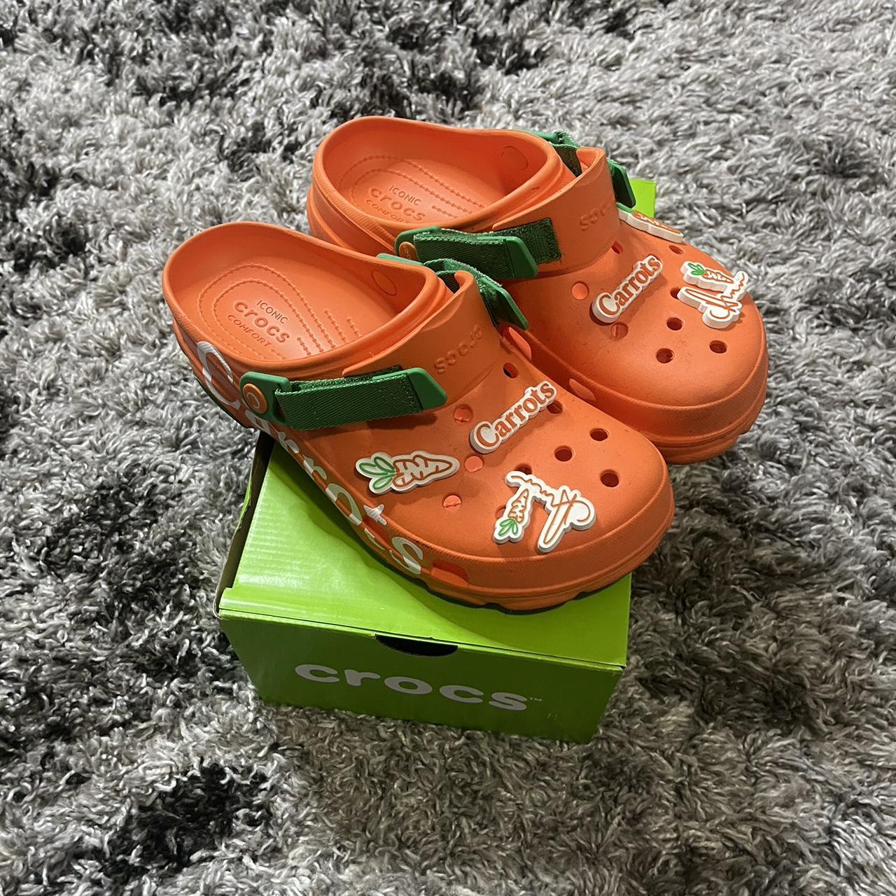 Carrot Crocs Worn a hand full of of times - Depop