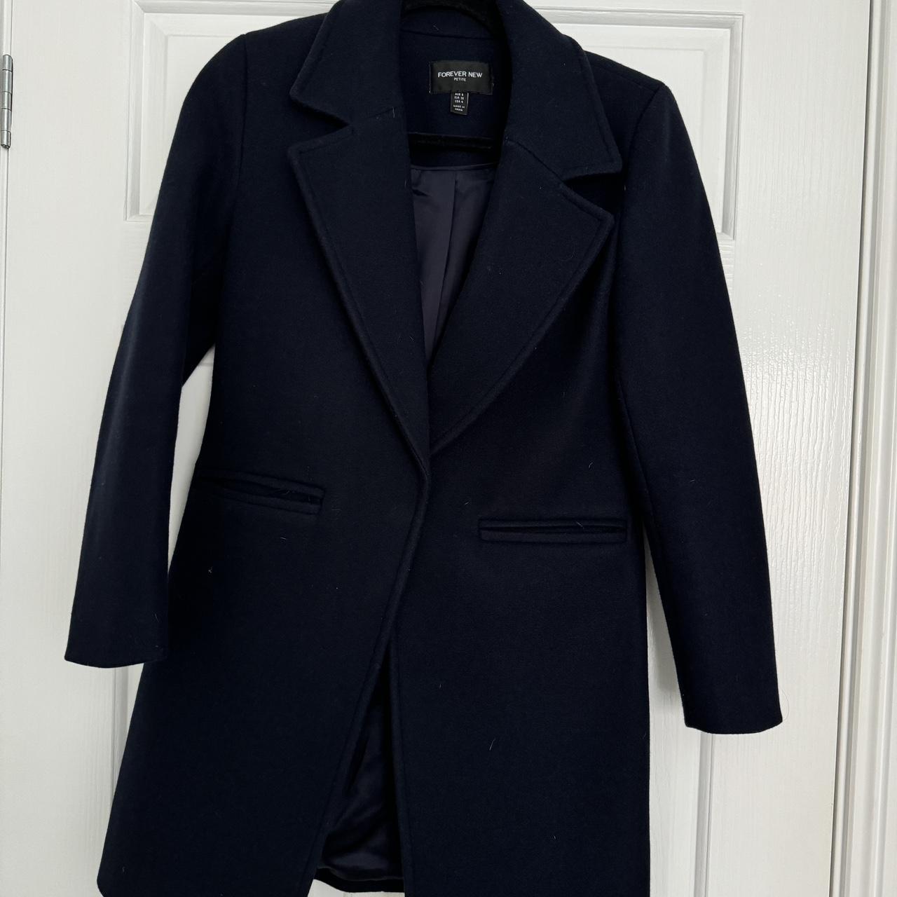 Forever new navy coat Petite range size 8 Hardly worn Depop