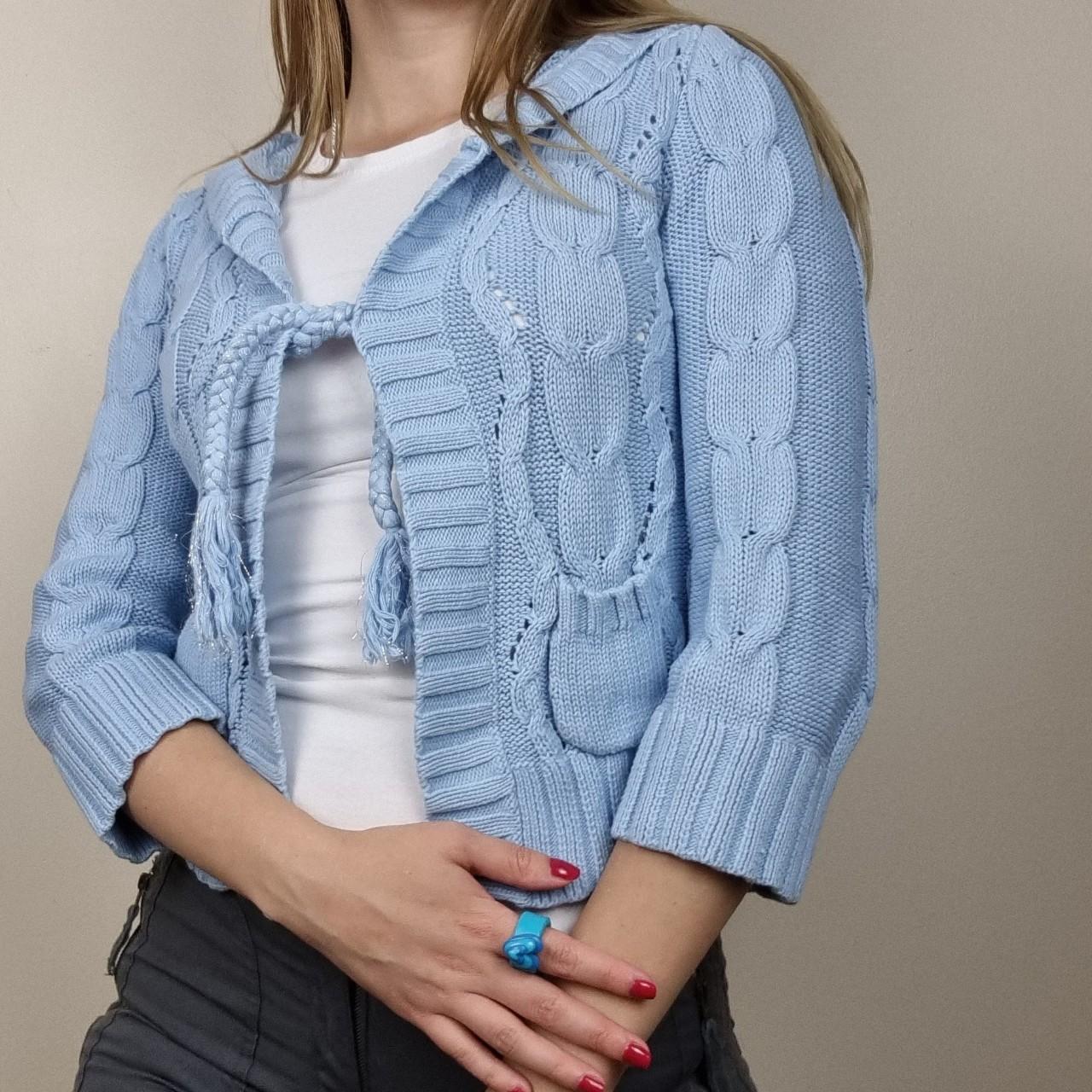 Women's Blue Cardigan Depop