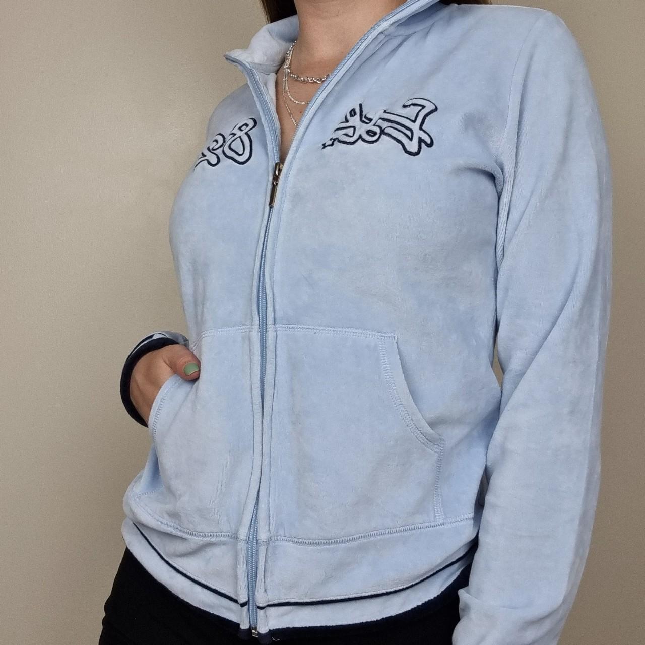 cute vintage Next y2k zip up sweatshirt in baby blue... - Depop