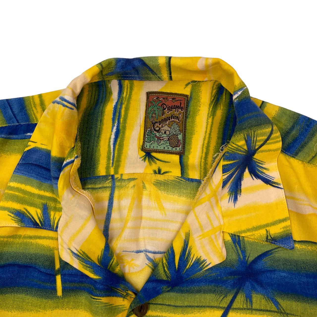 Pineapple Island Men's Yellow Shirt Depop