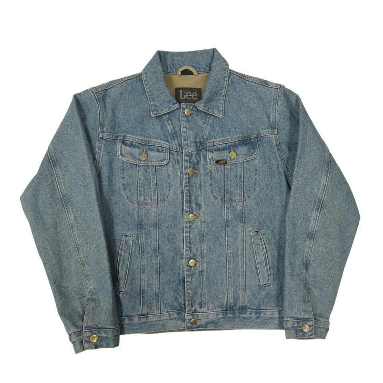 Lee M.R Denim Jacket Lined Vintage Blue Men's... - Depop