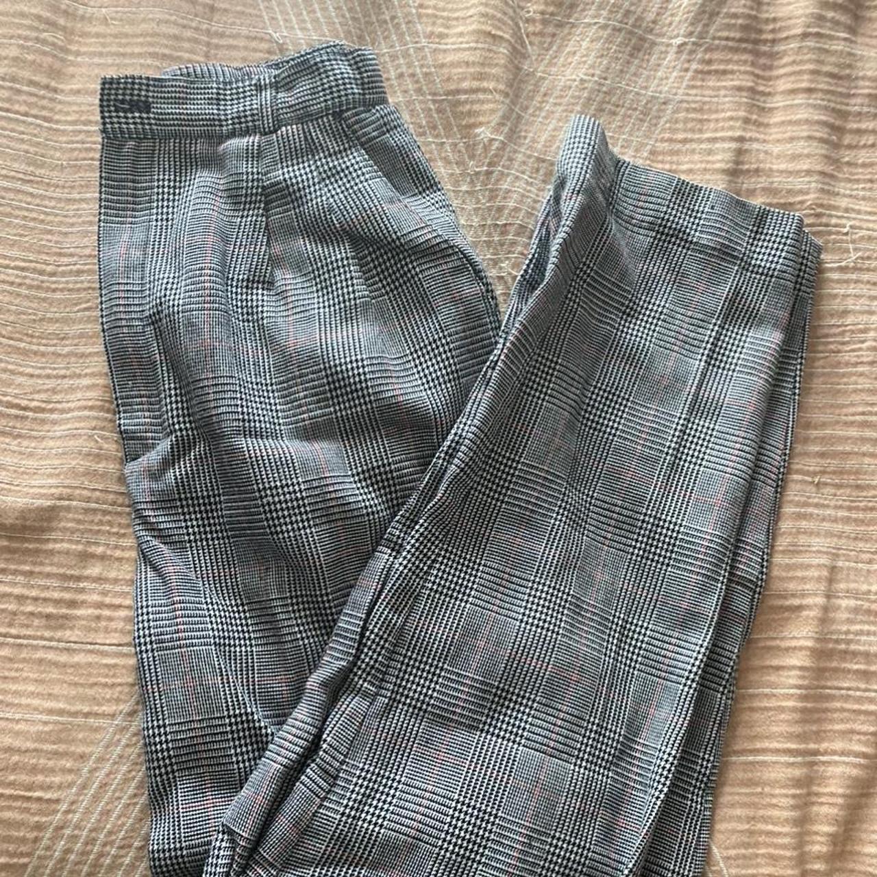 Plaid business pants 24 inch waist, stretches to 26... - Depop