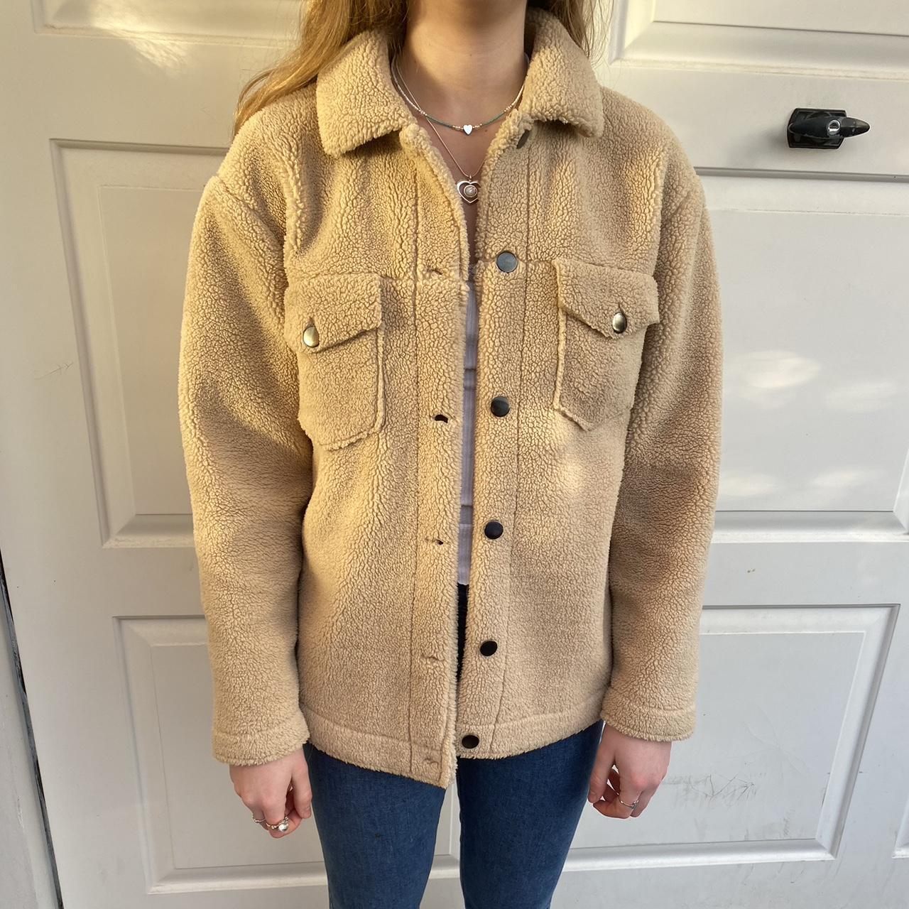 Primark Women's Tan and Cream Jacket Depop