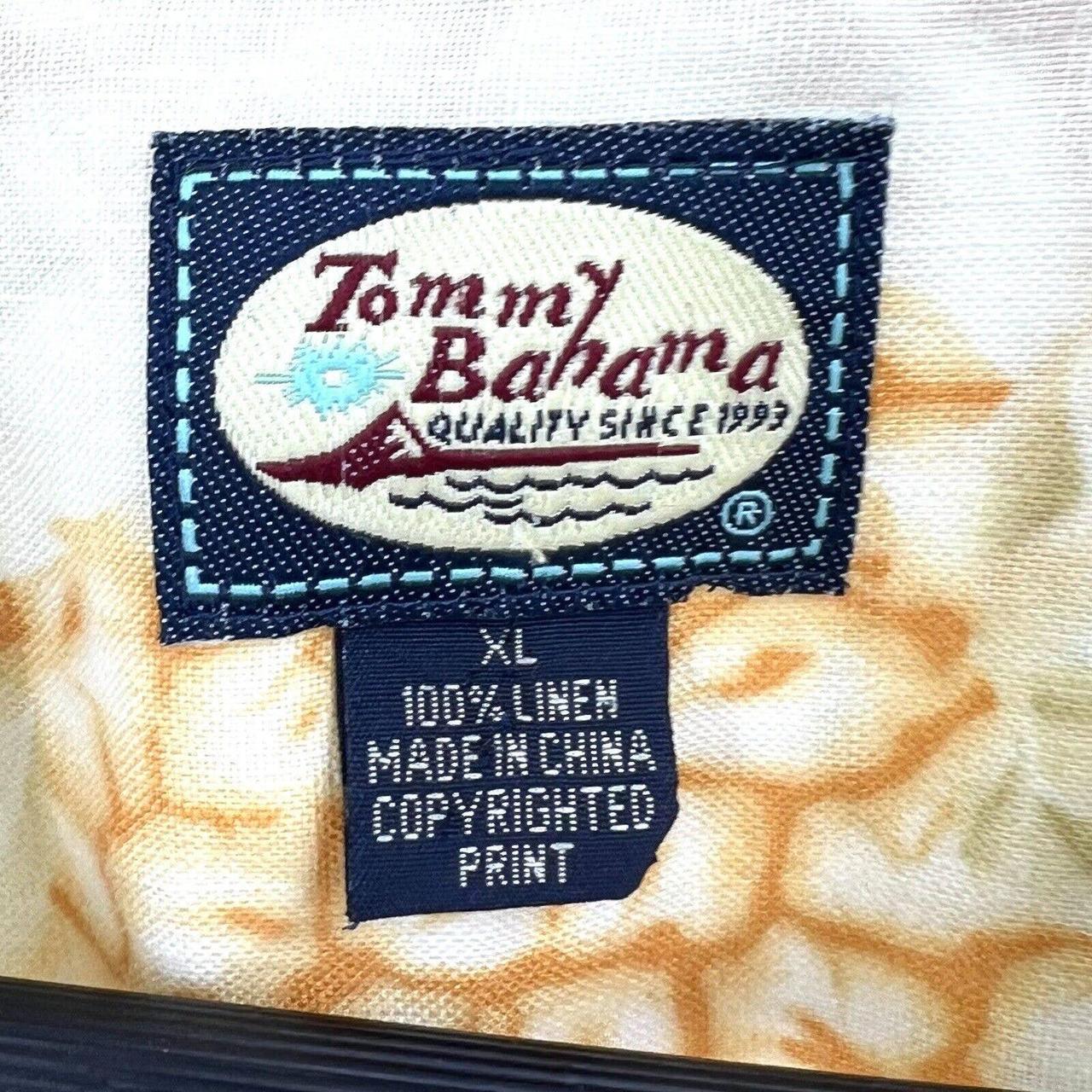 Tommy Bahama 100% Linen Pineapple Print Button Down... - Depop