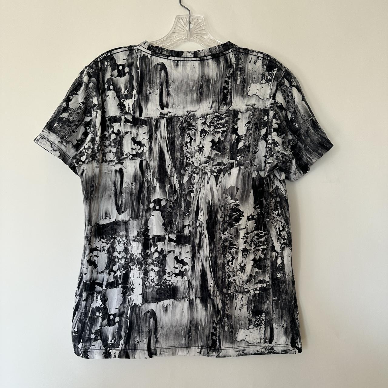 Diesel black and white graphic tee Condition:... - Depop