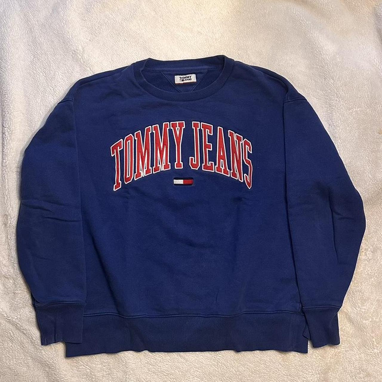 Tommy Hilfiger (Tommy jeans) collegiate crew... - Depop