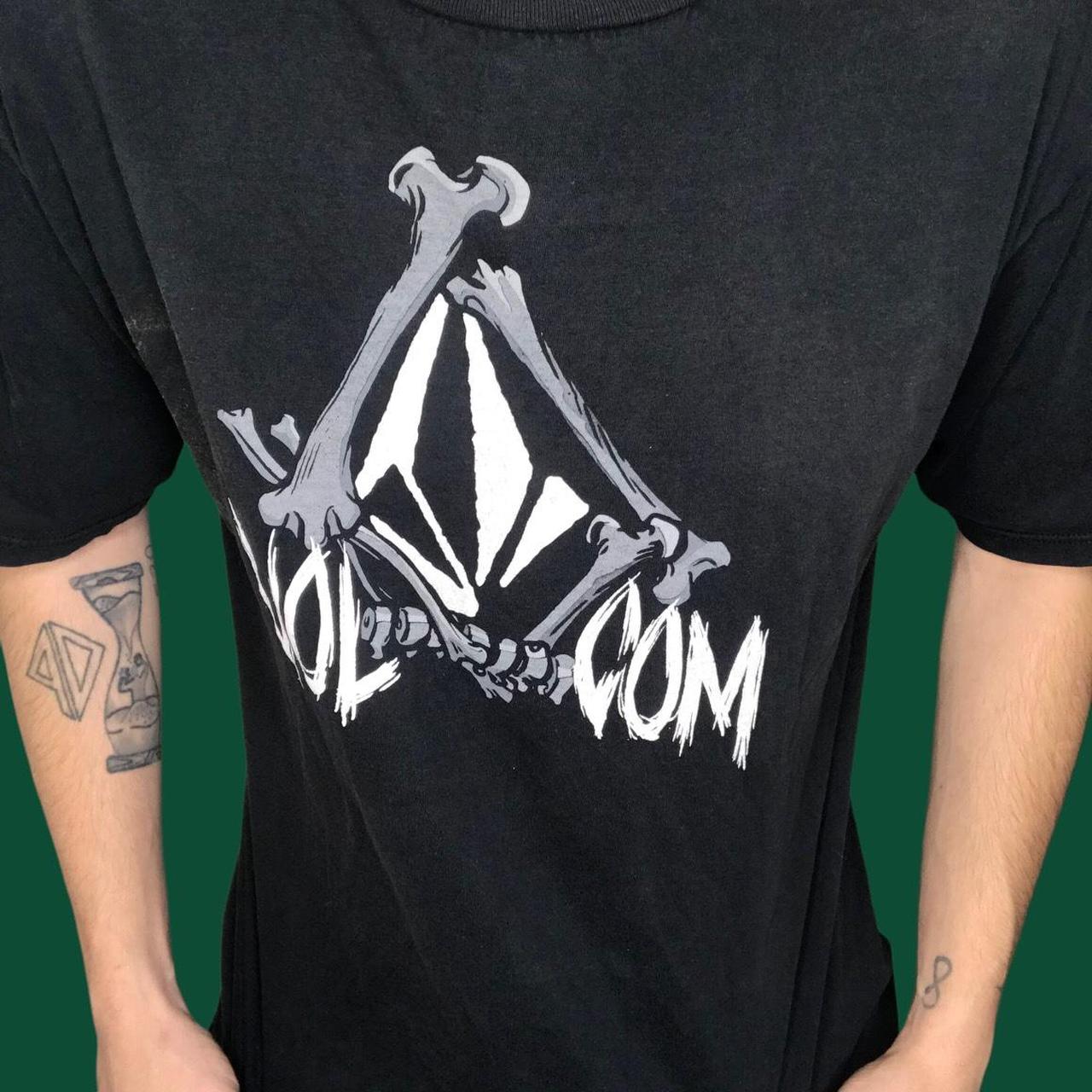 Vintage Volcom T-Shirt Features Skelton spellout... - Depop