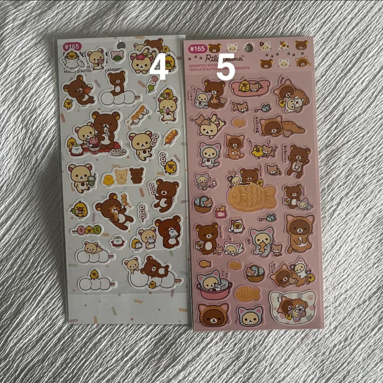 Daiso Rilakkuma Sticker Sheet 