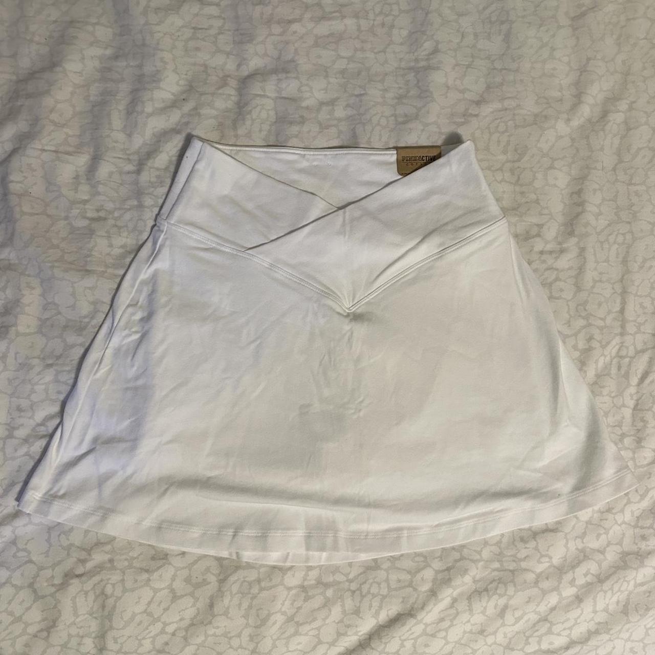 white high waisted crossover skort from victoria’s... - Depop