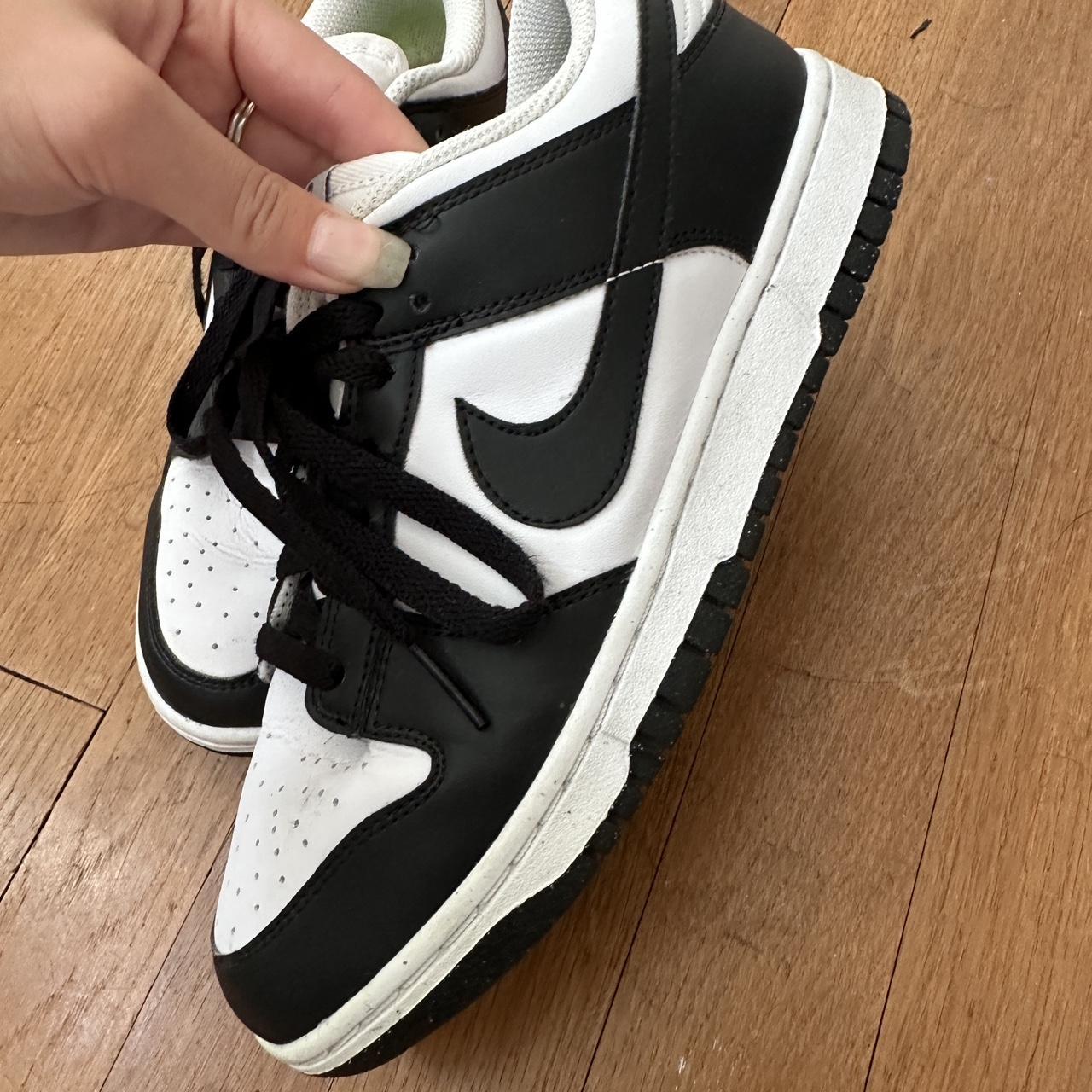 dunk low black white womens
