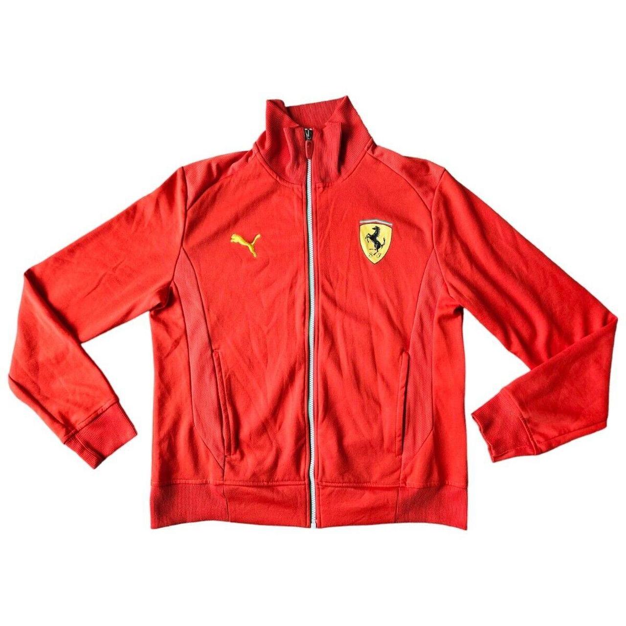 Men's Official Ferrari Puma Red Tracksuit Top Full... - Depop