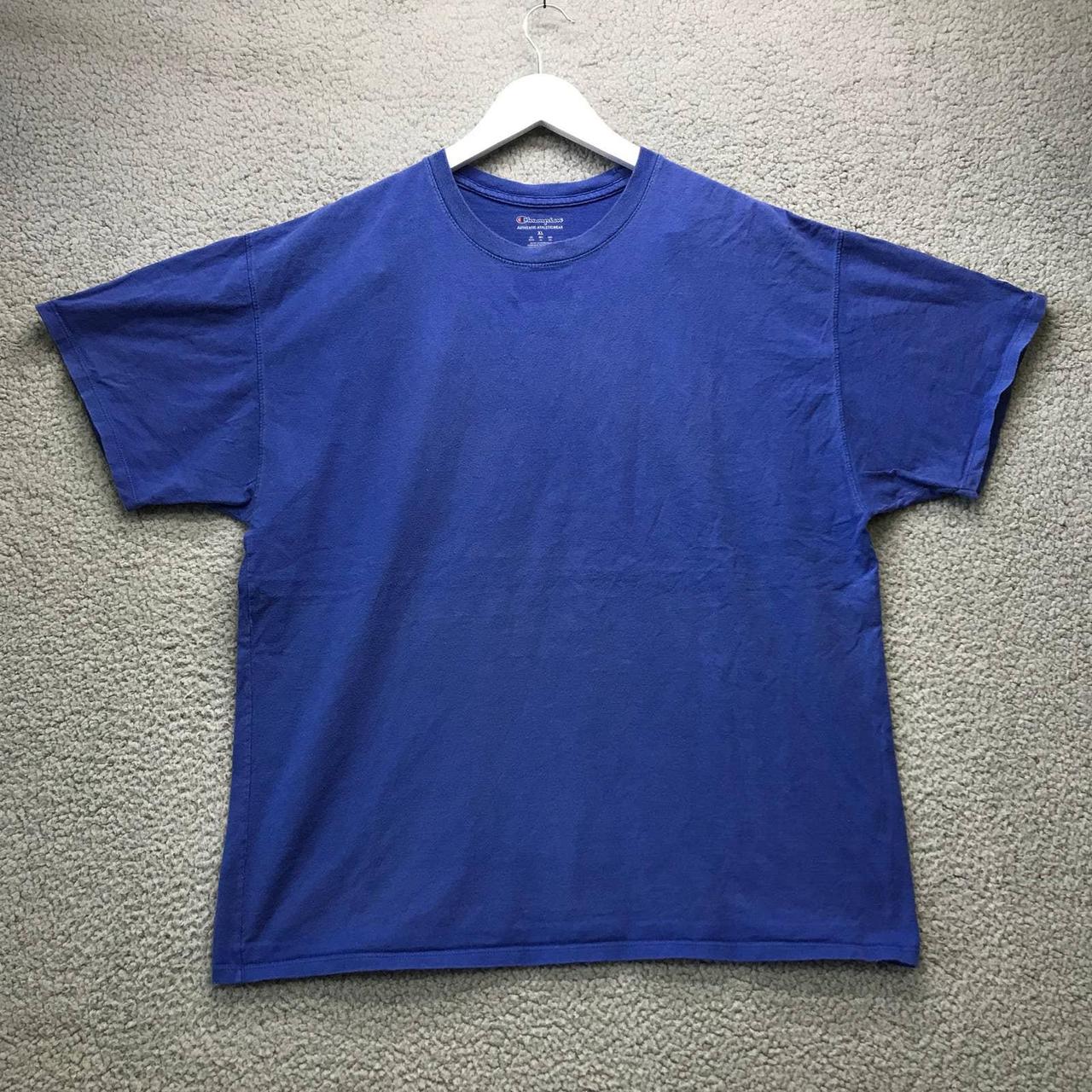 Champion Men's Blue T-shirt | Depop