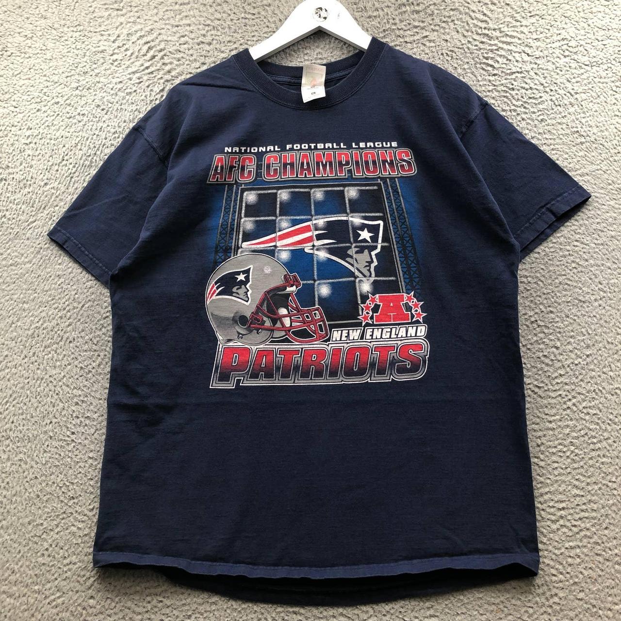 Vintage New England Patriots shirt, NFL navy blue graphic tee - AU