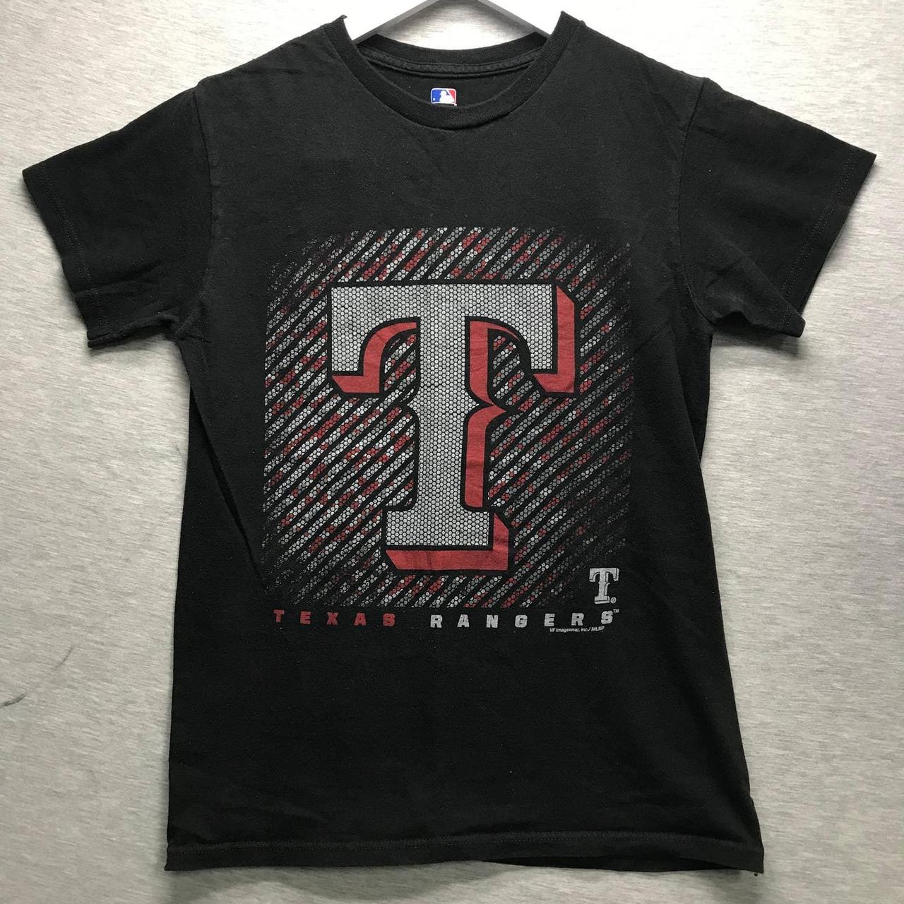 Classic Texas Rangers T-Shirt. Size Small. Dark Grey - Depop