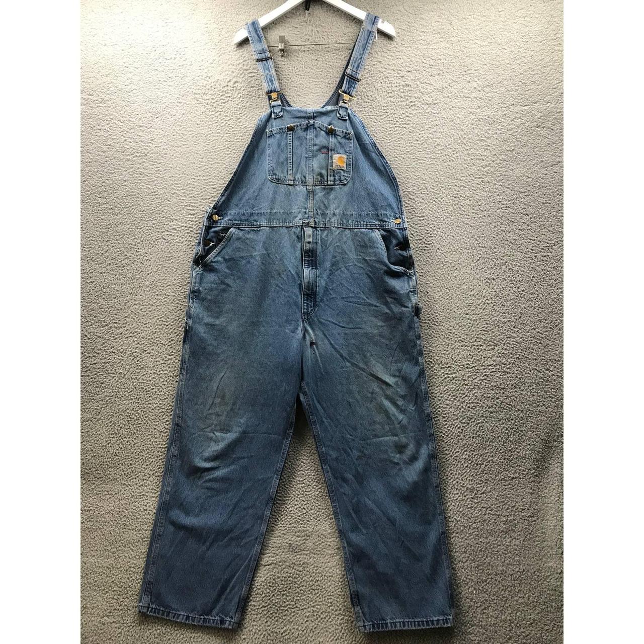 Carhartt denim clearance bib overall unlined