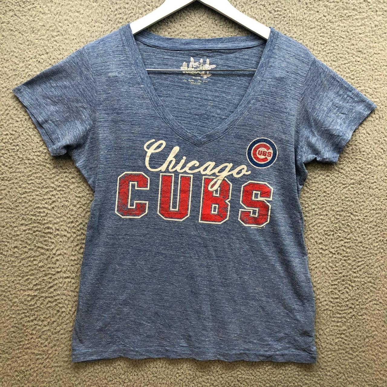 Women's Vintage Baseball Chicago Cubs Print Sweatshirt