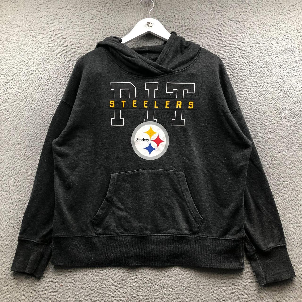 NFL Pittsburgh Steelers Gray Pullover Hoodie Fleece - Depop