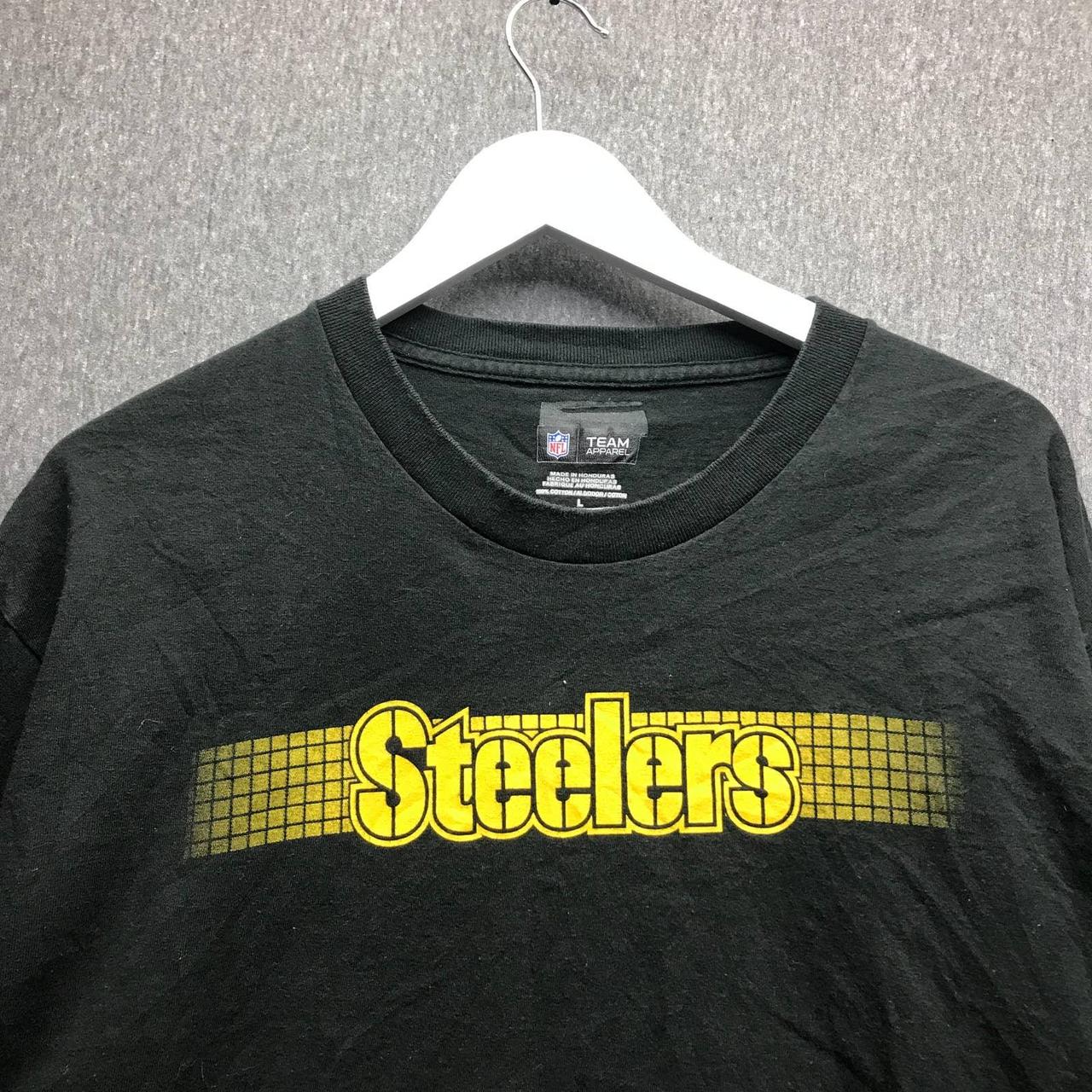 NFL Team Apparel Pittsburgh Steelers Black Graphic T-Shirt Men's Size L