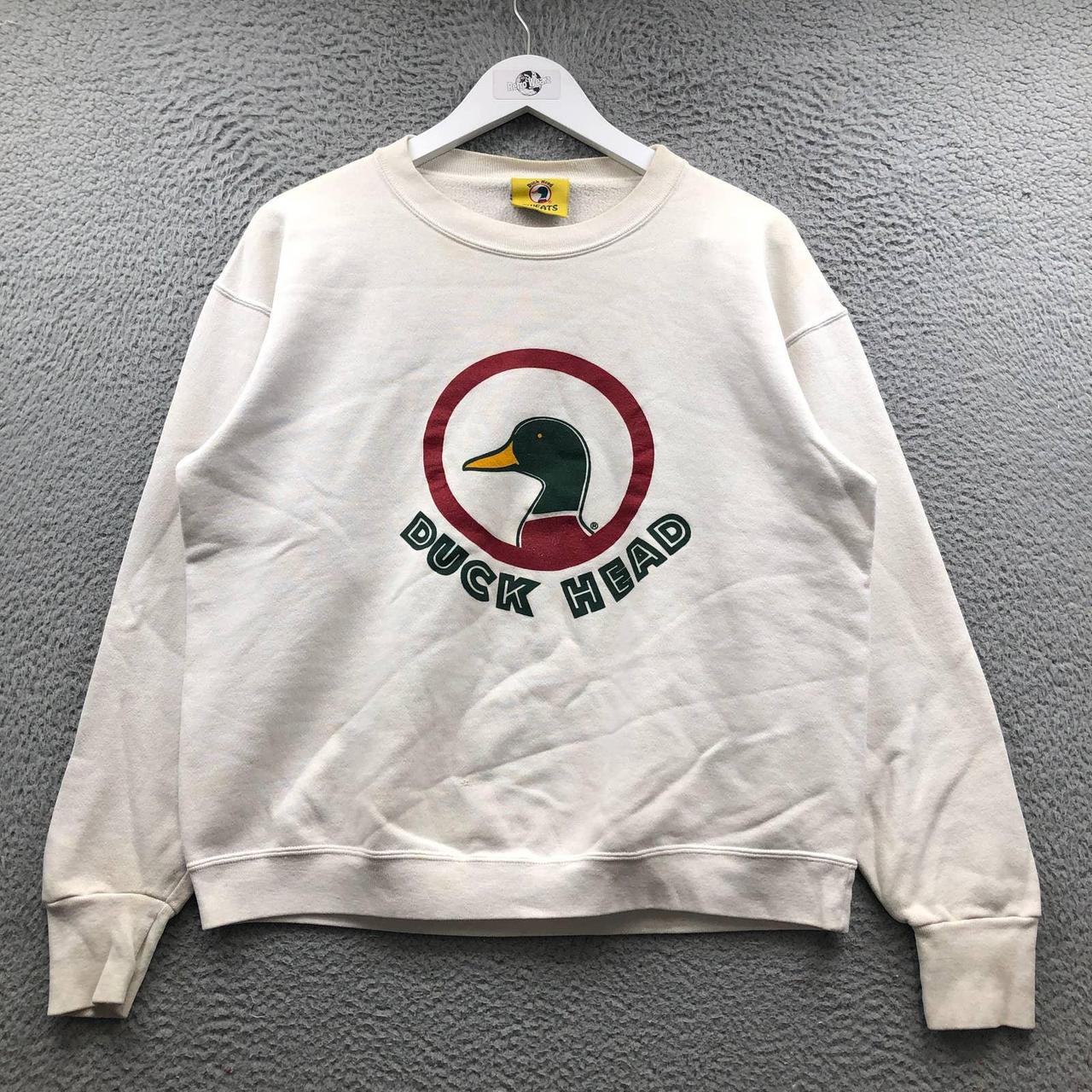 Duck Head Logo Long Sleeve T-Shirt - White