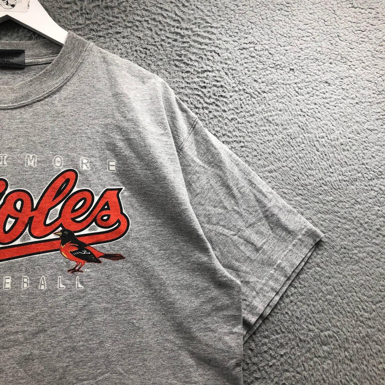 Majestic Baltimore Orioles Heathered Gray 3/4-Sleeve Raglan T