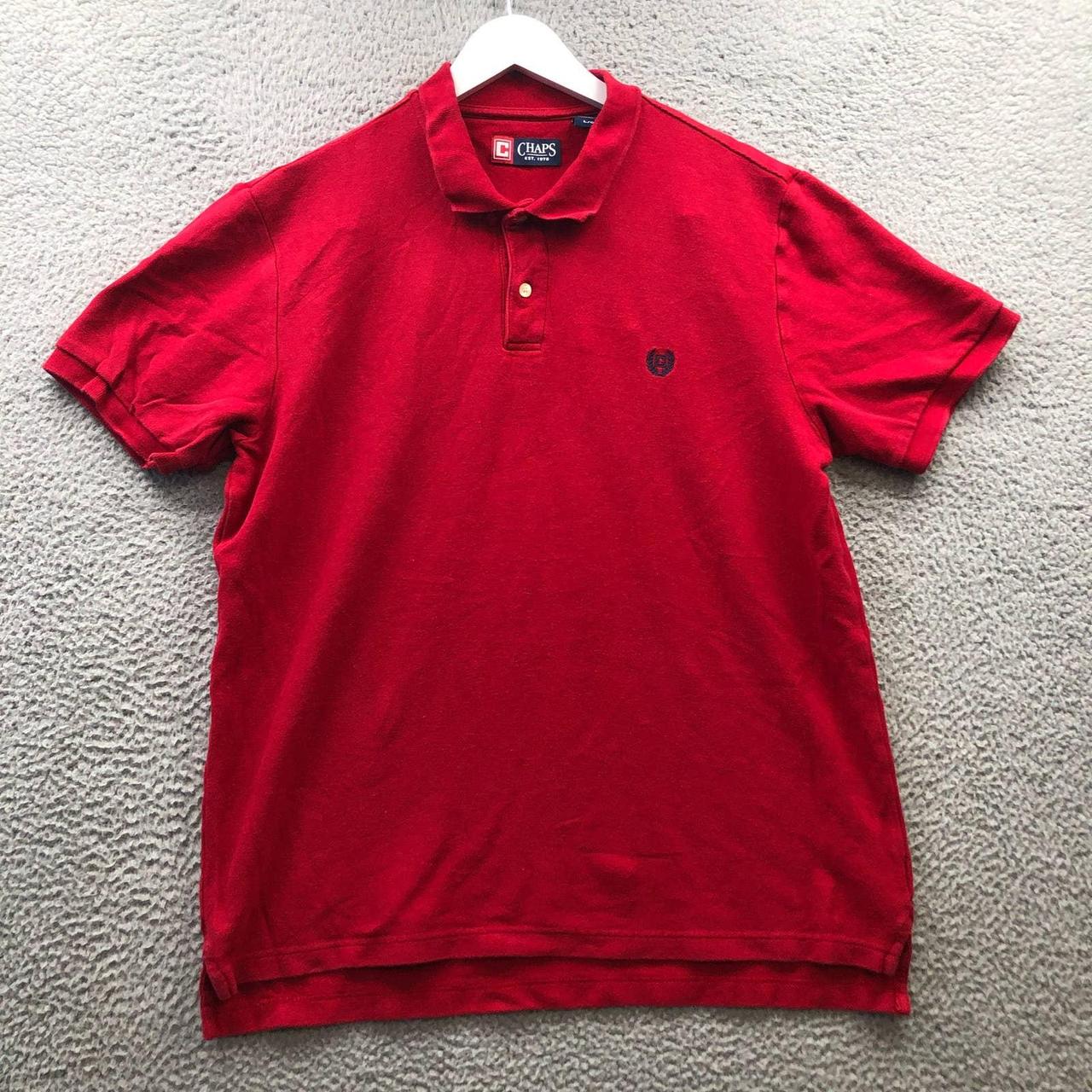 Chaps Polo Shirt Men's Size Large L Short Sleeve... - Depop