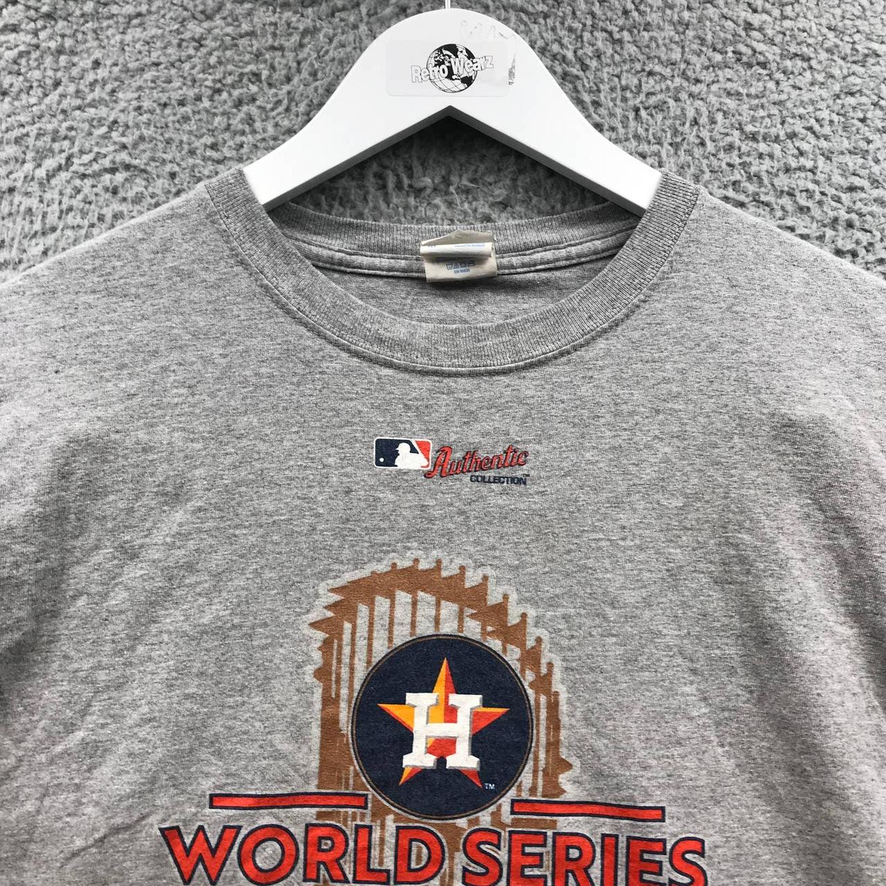 Majestic MLB Houston Astros Gray Tee Shirt Size - Depop