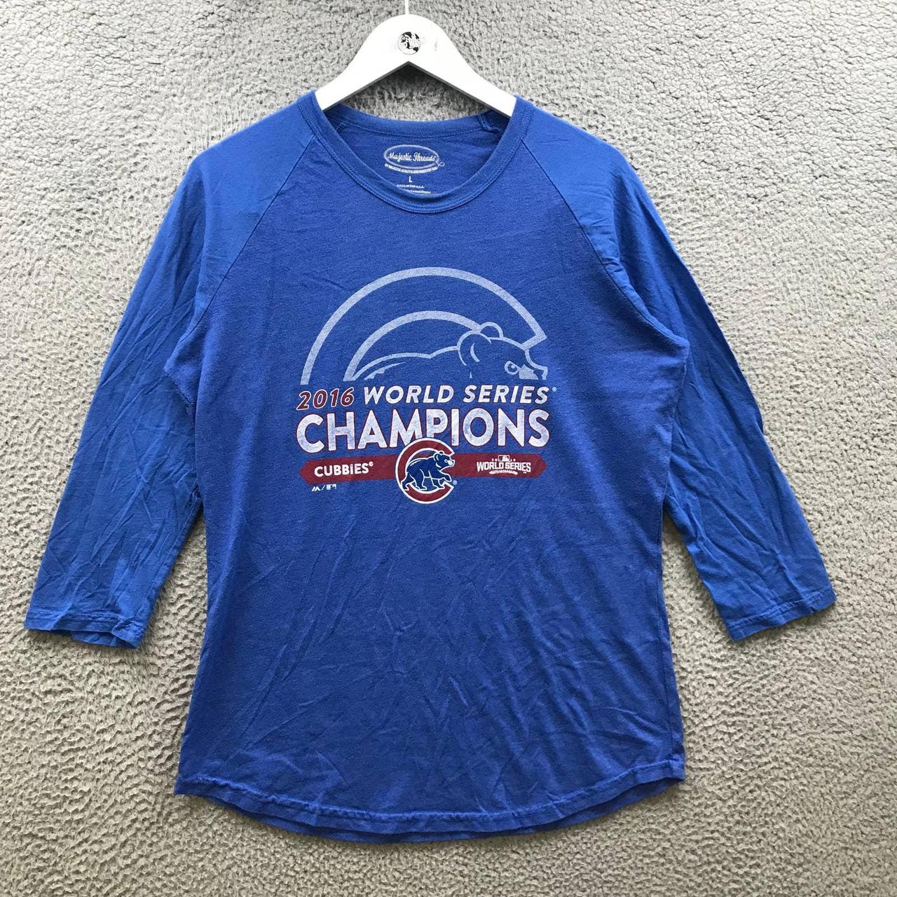 Majestic Chicago Cubs Longsleeve T Shirt World Series Champions