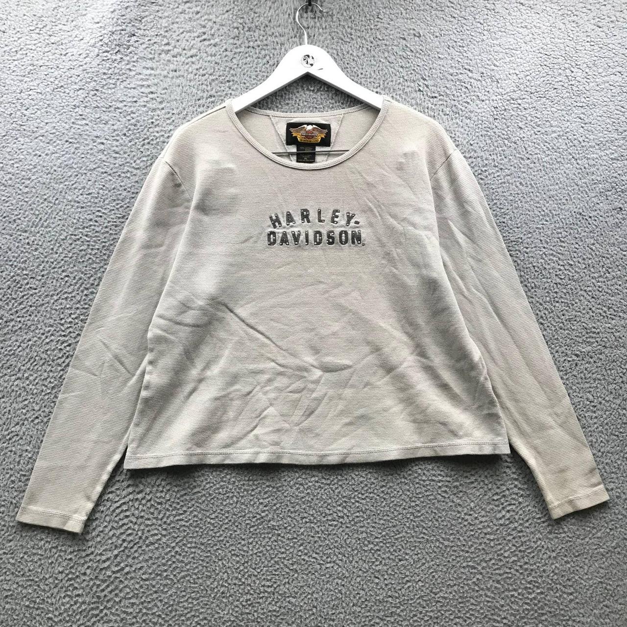 Vintage Harley Davidson Thermal Shirt Women's Size - Depop