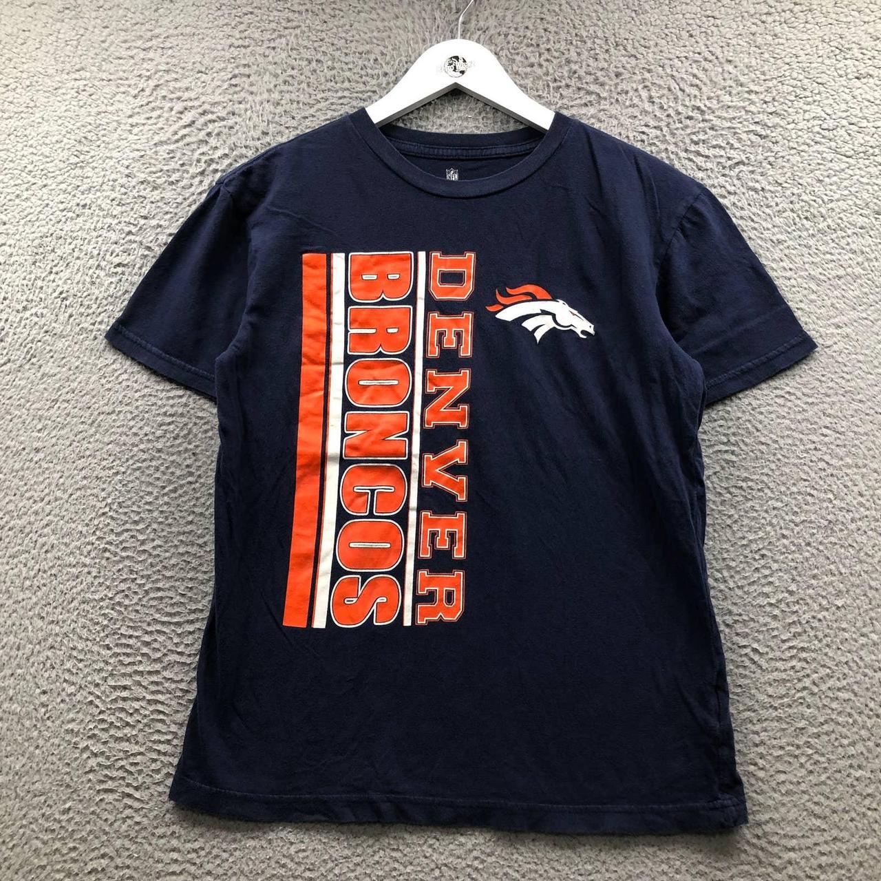 Y2K Denver Broncos Navy Tee This NFL Shop shirt is - Depop