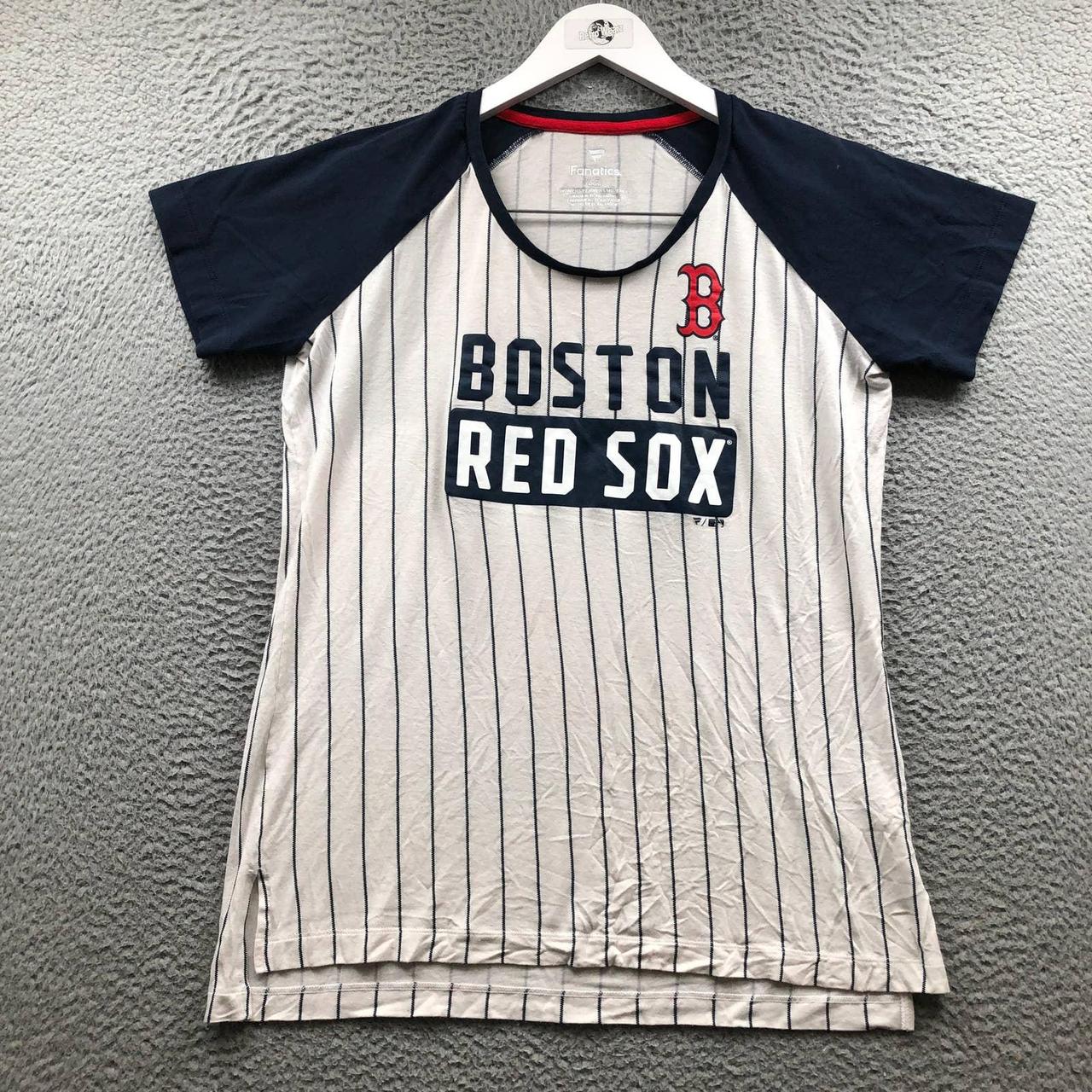 Women's Navy Boston Red Sox Plus Size Raglan T-Shirt