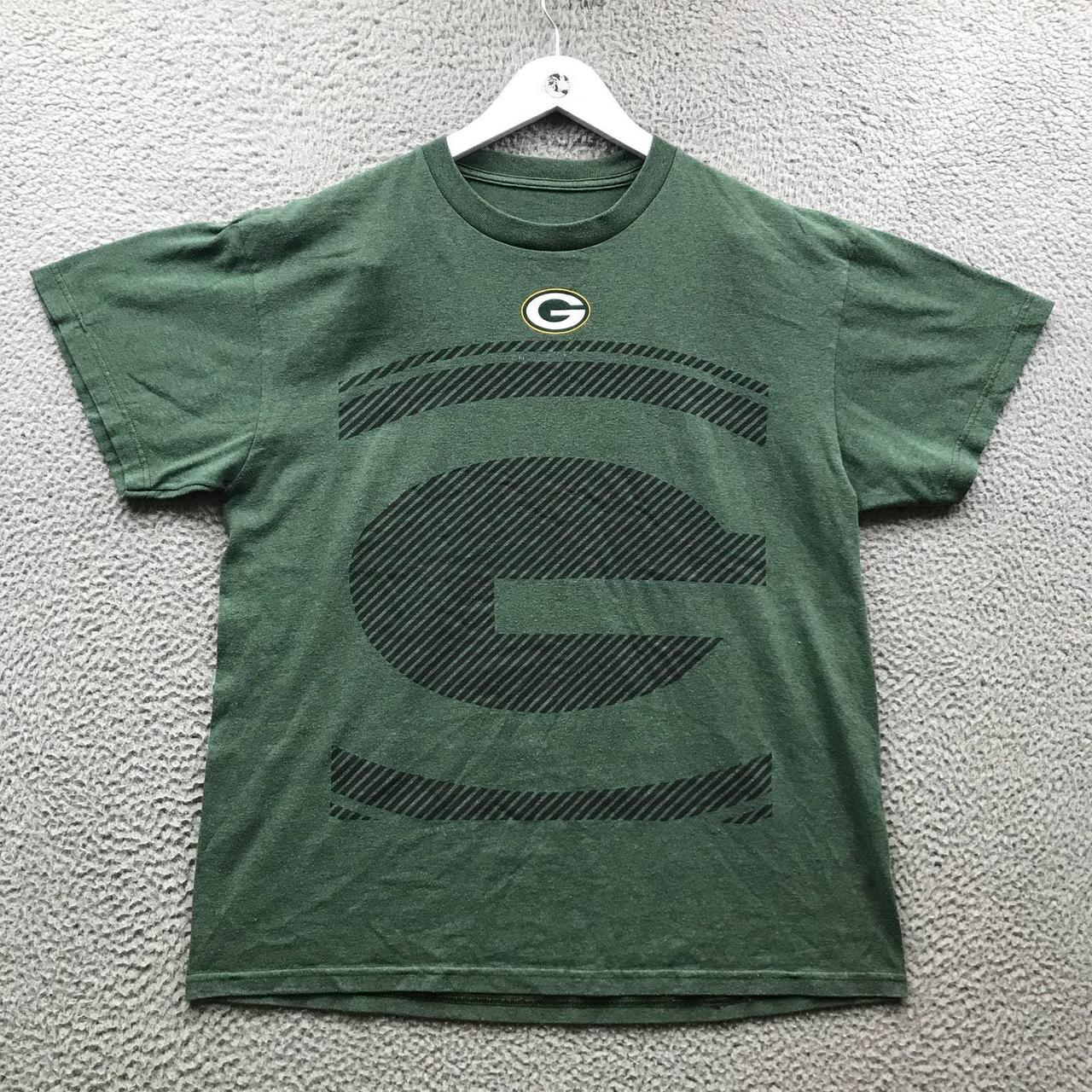 Vintage Reebok NFL Green Bay Packers Gray Graphic Tee Shirt