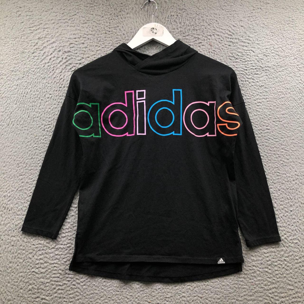 Adidas black sales hoodie girls